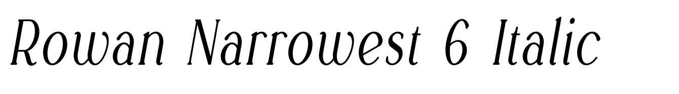 Rowan Narrowest 6 Italic